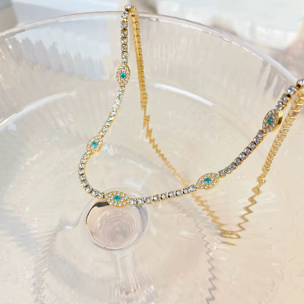 Evil Eye Tennis Necklace