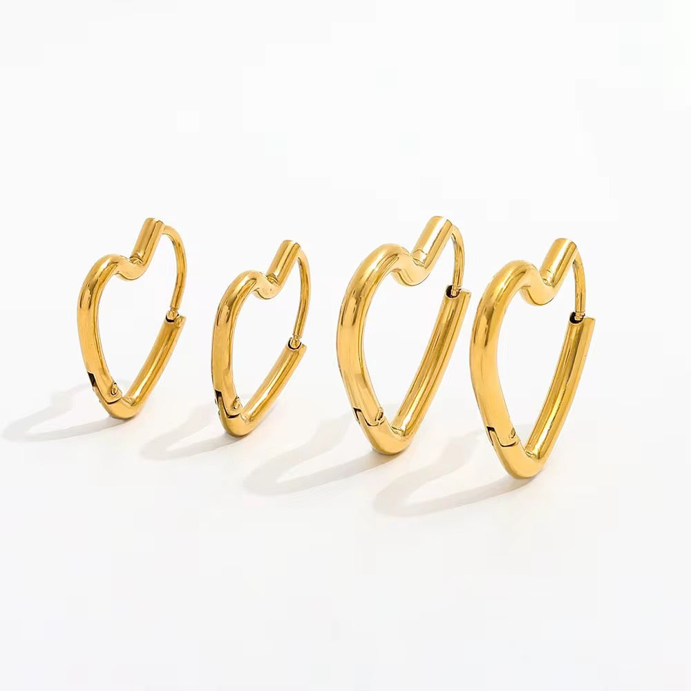 Amour Heart Hoop Earring