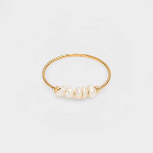 Ariel Dainty Pearl Ring-Dazzledvenus