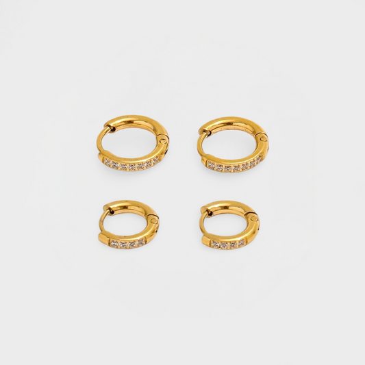 Eternity Huggie Hoop Earring - Set-Dazzledvenus