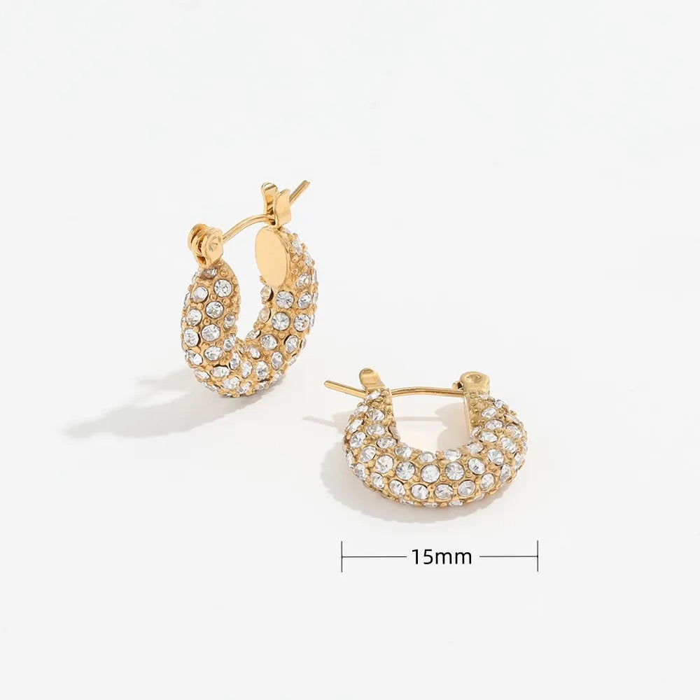 Radiance Pavè Hoop Earring-Small-Dazzledvenus