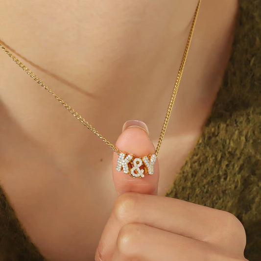 Personalised Pàve Bubble Necklace