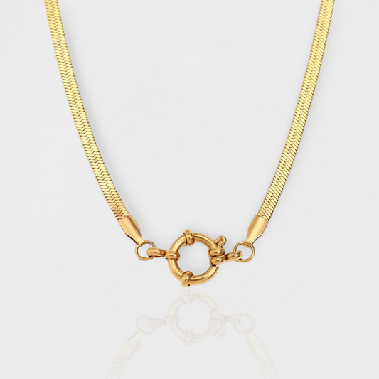 DYO Herringbone Snake Necklace-Purchase stylish Twisted Herring Bone Necklace. Explore our online collection for trendy accessories reflecting the charm of the Emerald Isle. Order yours now!-Dazzledvenus
