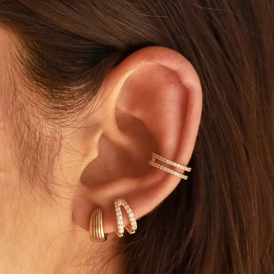 Illusion Huggie Hoop Earring