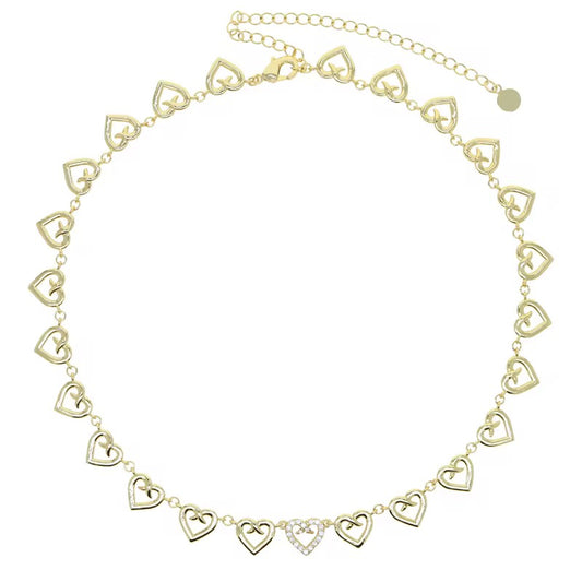 Pave Diamond Heart Necklace
