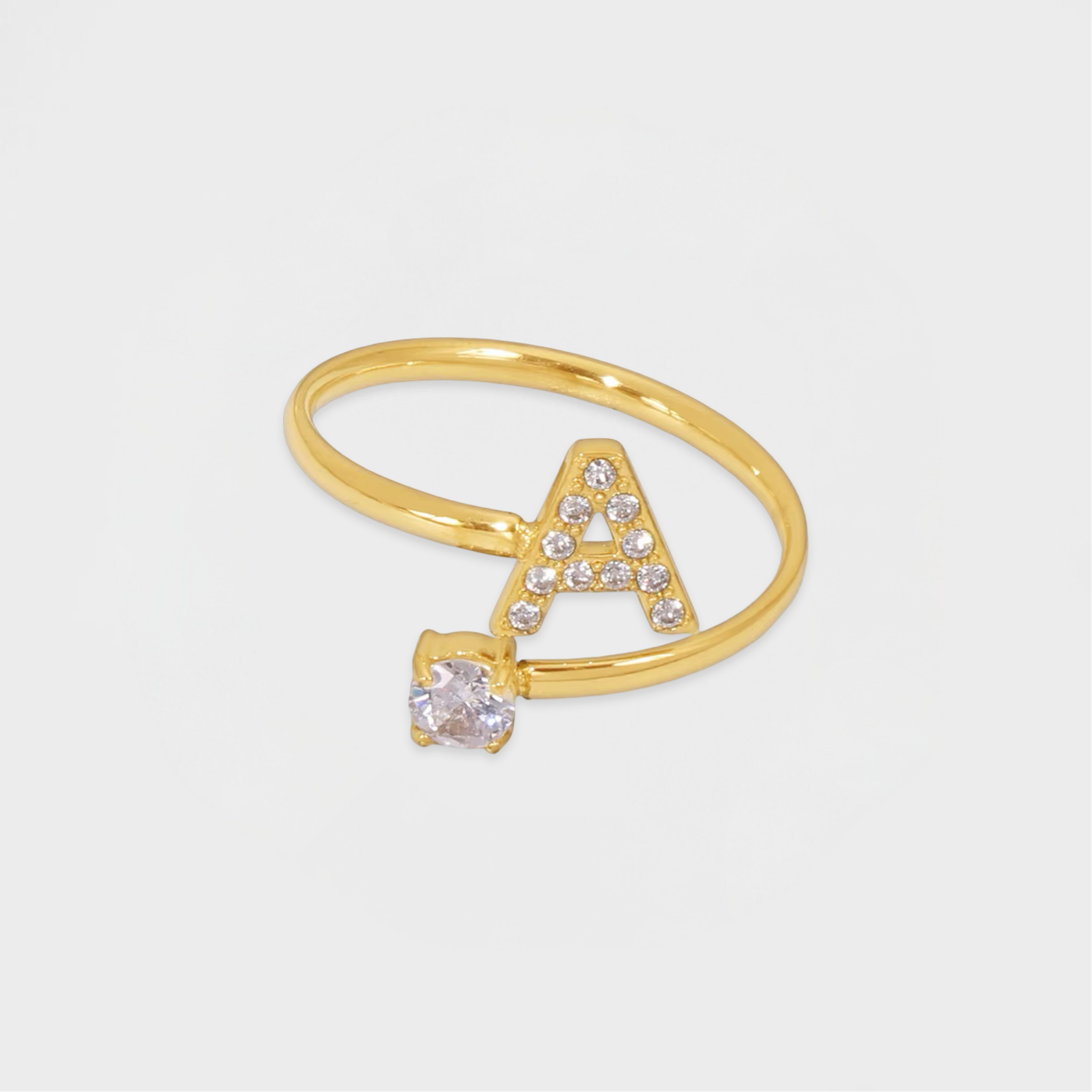 Initial Diamond Wrap Ring-Dazzledvenus