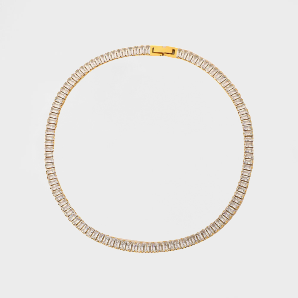 Baguette Tennis Choker Necklace