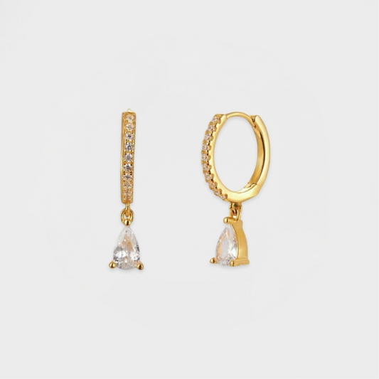 Tear Drop Huggie Hoop Earring