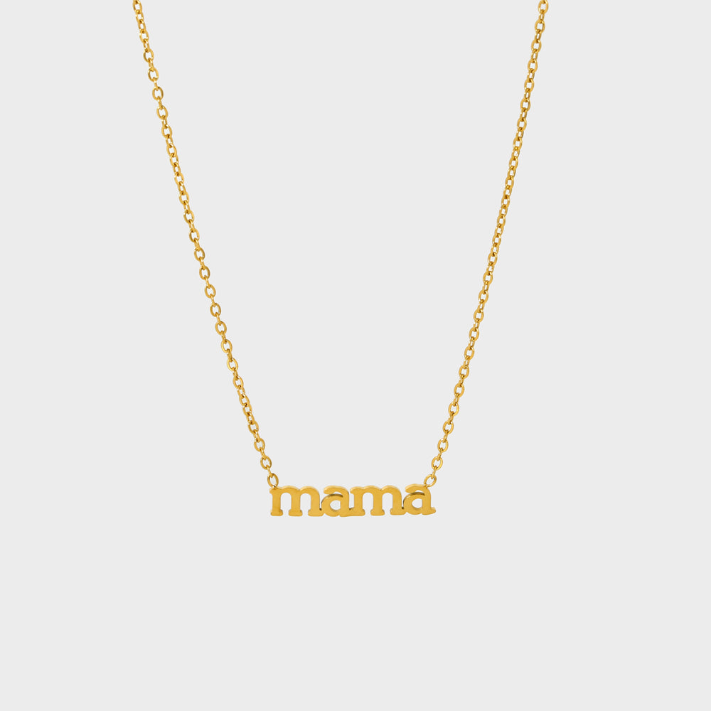 Mama Pendant Necklace-Treat yourself or a loved one to our charming cute alphabet mama necklace. Customize it for a special touch. Purchase now for a meaningful and heartfelt gift.-Dazzledvenus