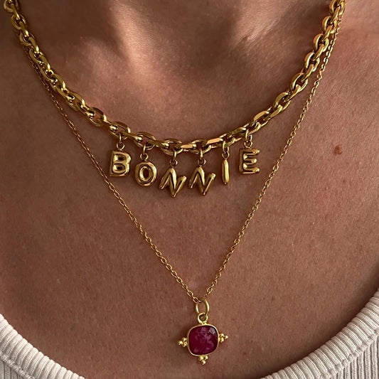 Personalized Bubble Name Choker