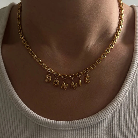 Personalized Bubble Name Choker