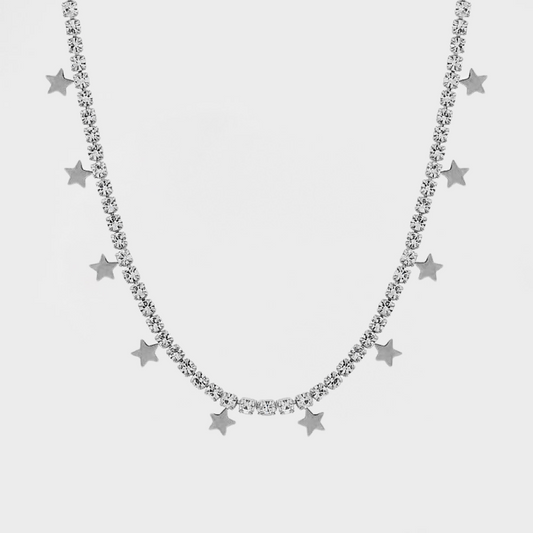 Star Tennis Bling Necklace-Dazzledvenus