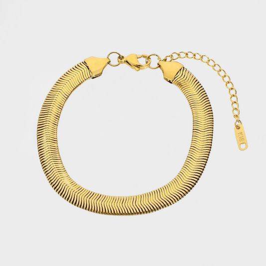 Textured Snake Bone Bracelet-Dazzledvenus