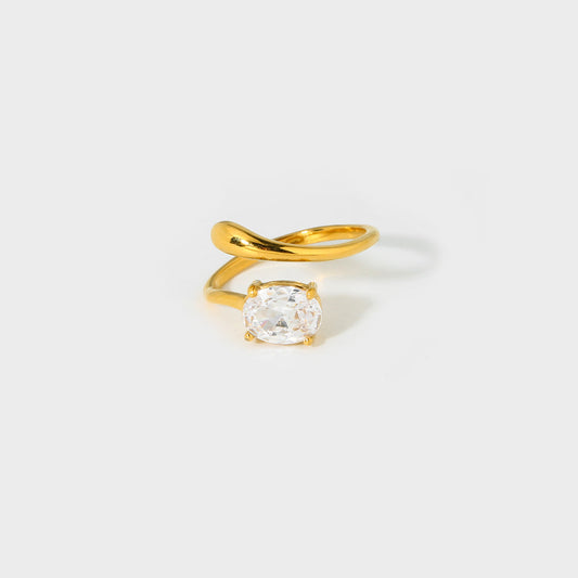 Oval Stone Adjustable Ring