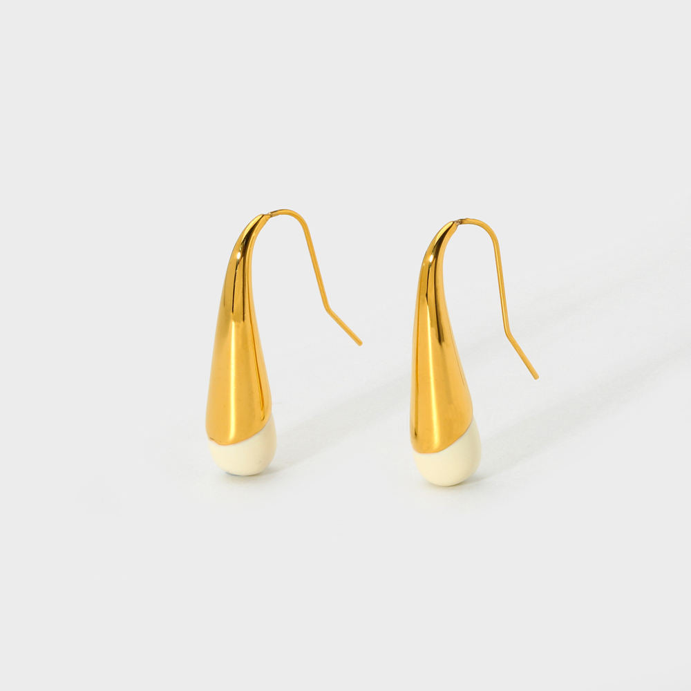 Water Droplet Temperament Dangle Earring-Gold-Dazzledvenus