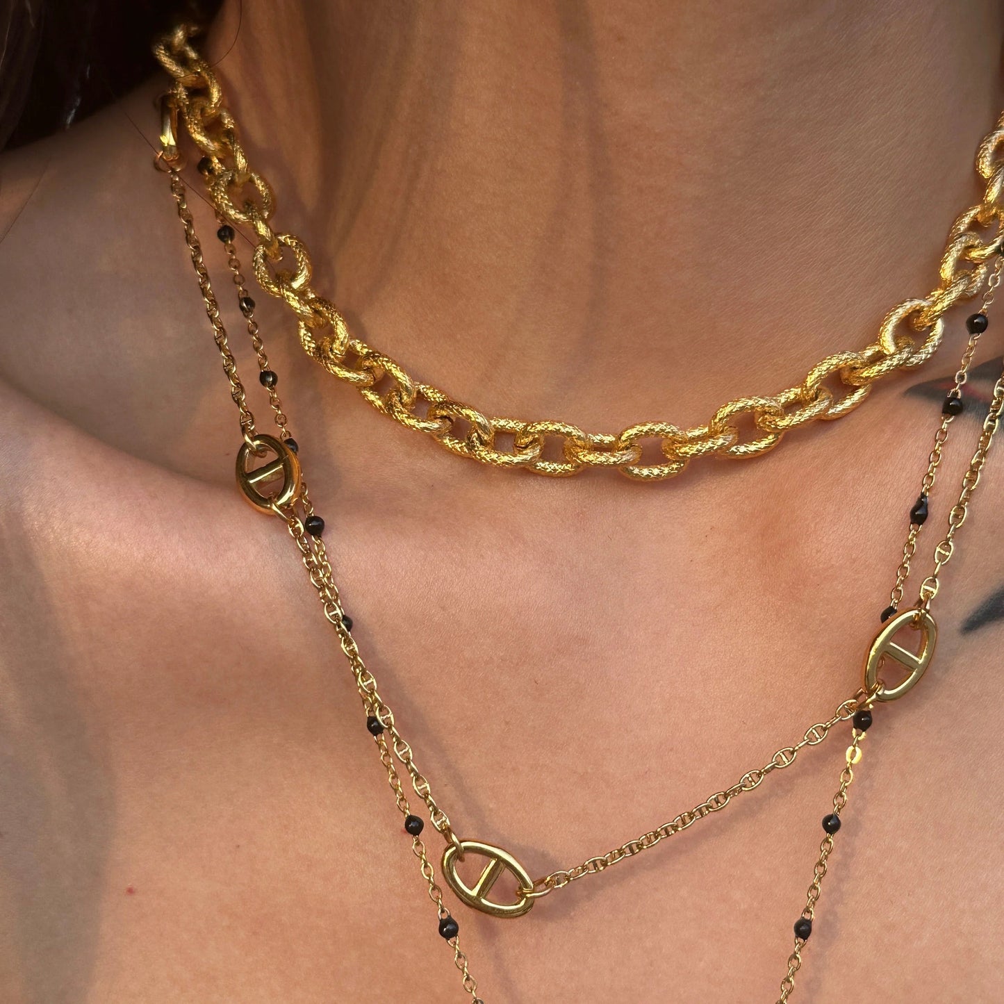 Curb Chain Shine Necklace-Dazzledvenus